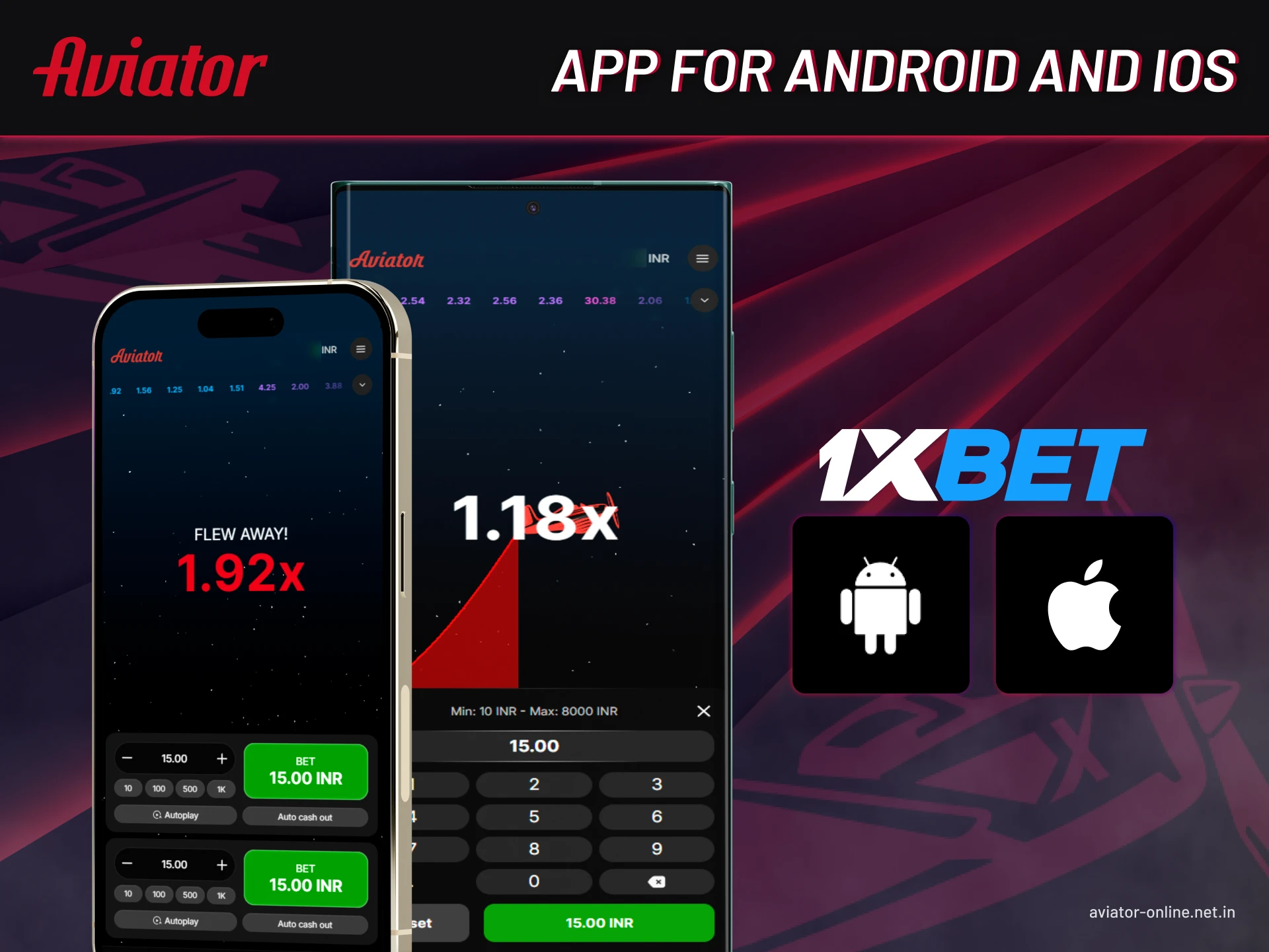 You can play Aviator by downloading the 1xbet app on your phone.