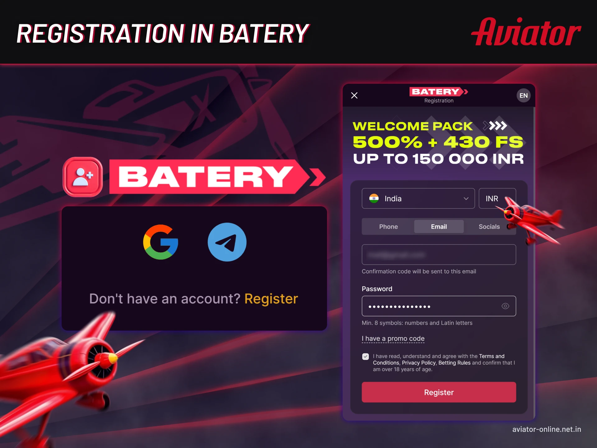 Easy steps to register an account in Batery.