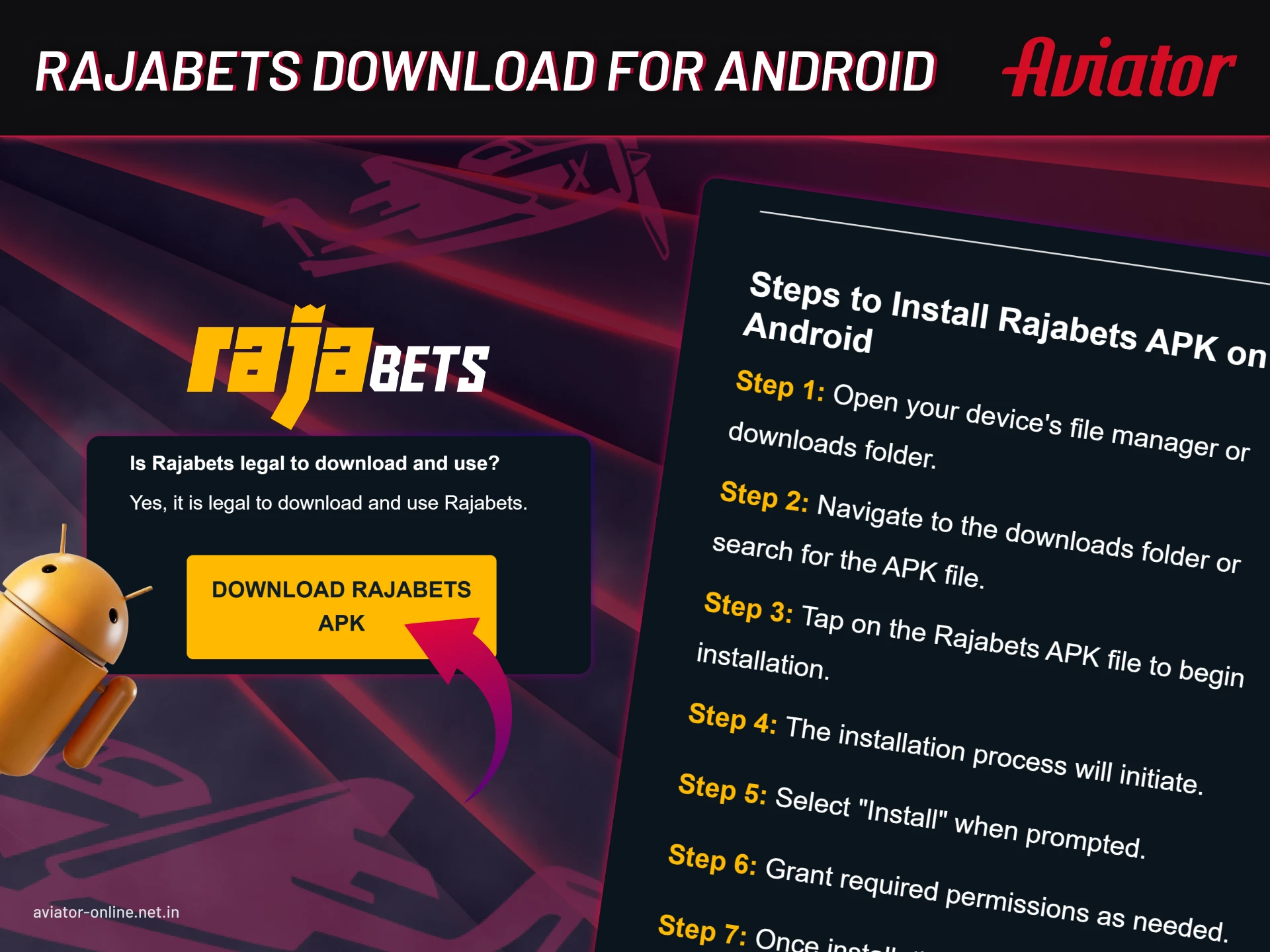 How to download the Rajabets APK file to your Android device.