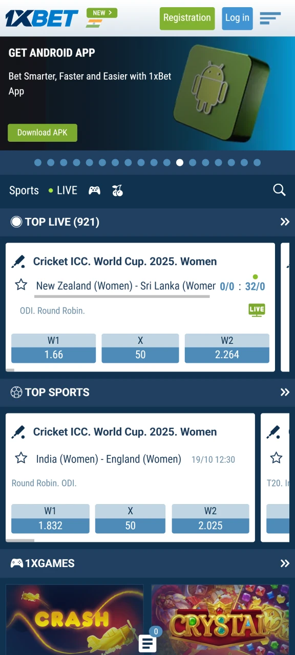Visit the official 1xBet website to download the Aviator app and access mobile betting.