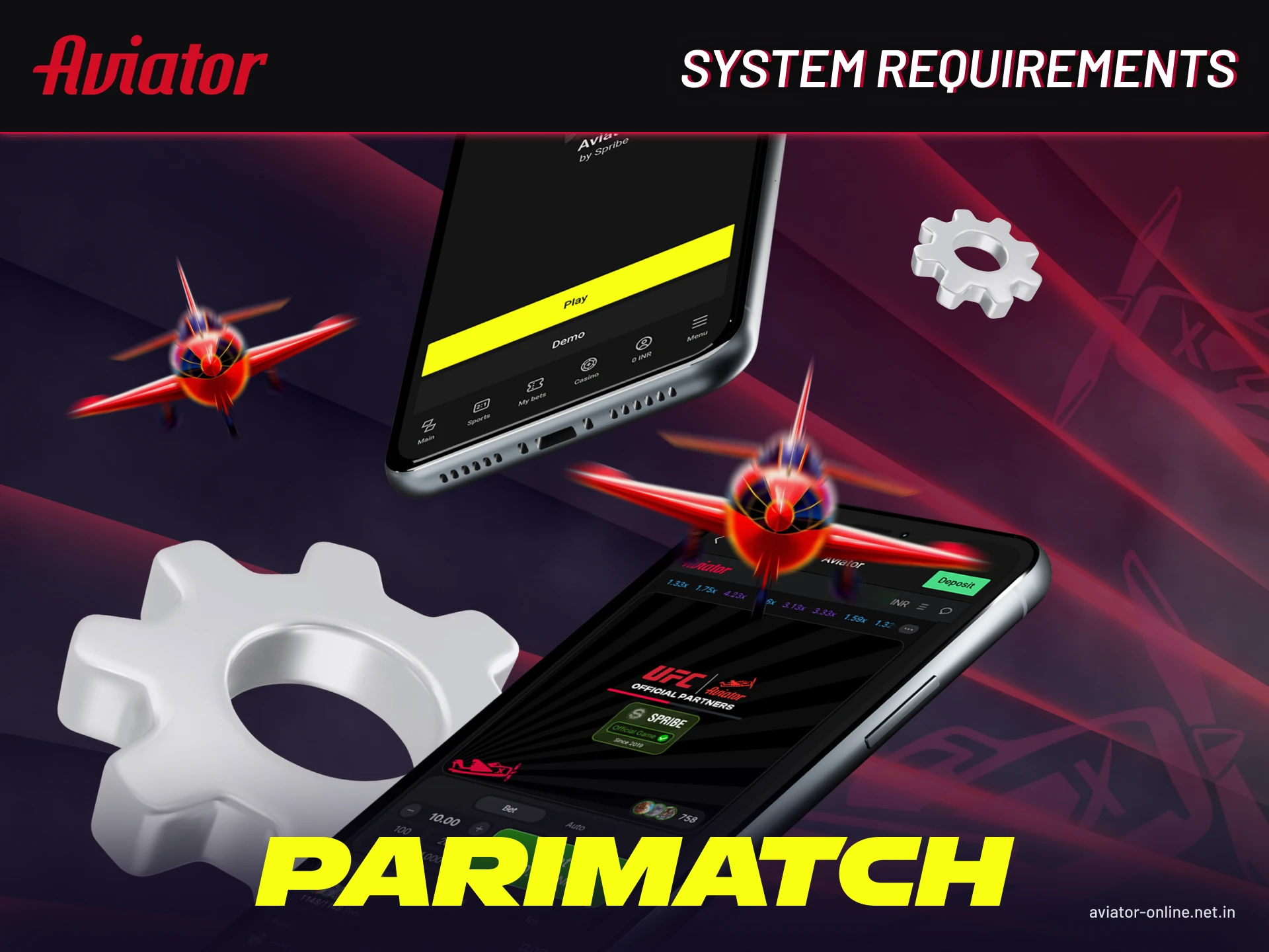 Minimum specifications needed to run Parimatch app on Android phones and iPhones.