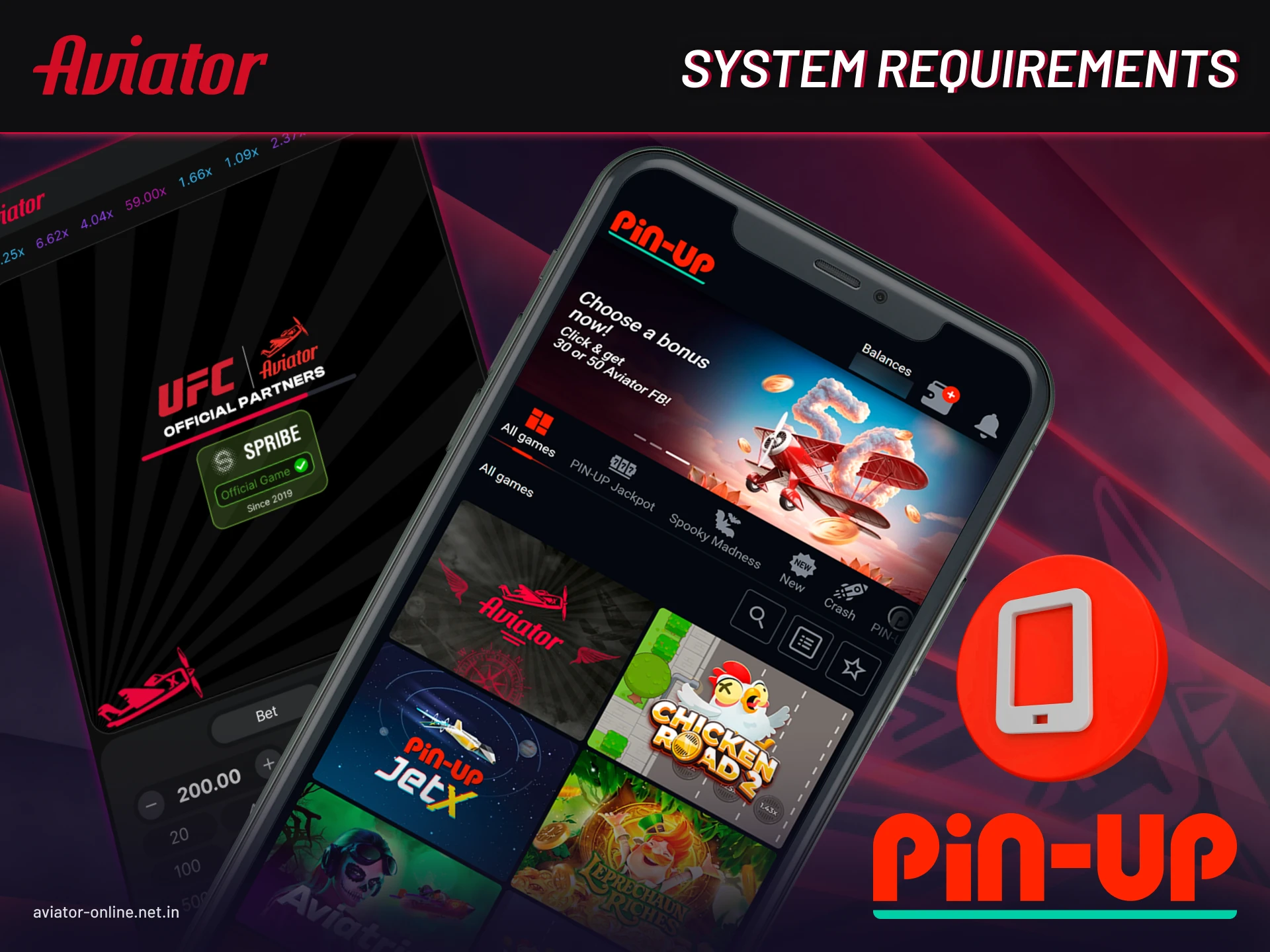 System requirements for Pin Up Aviator app on Android and iOS devices.