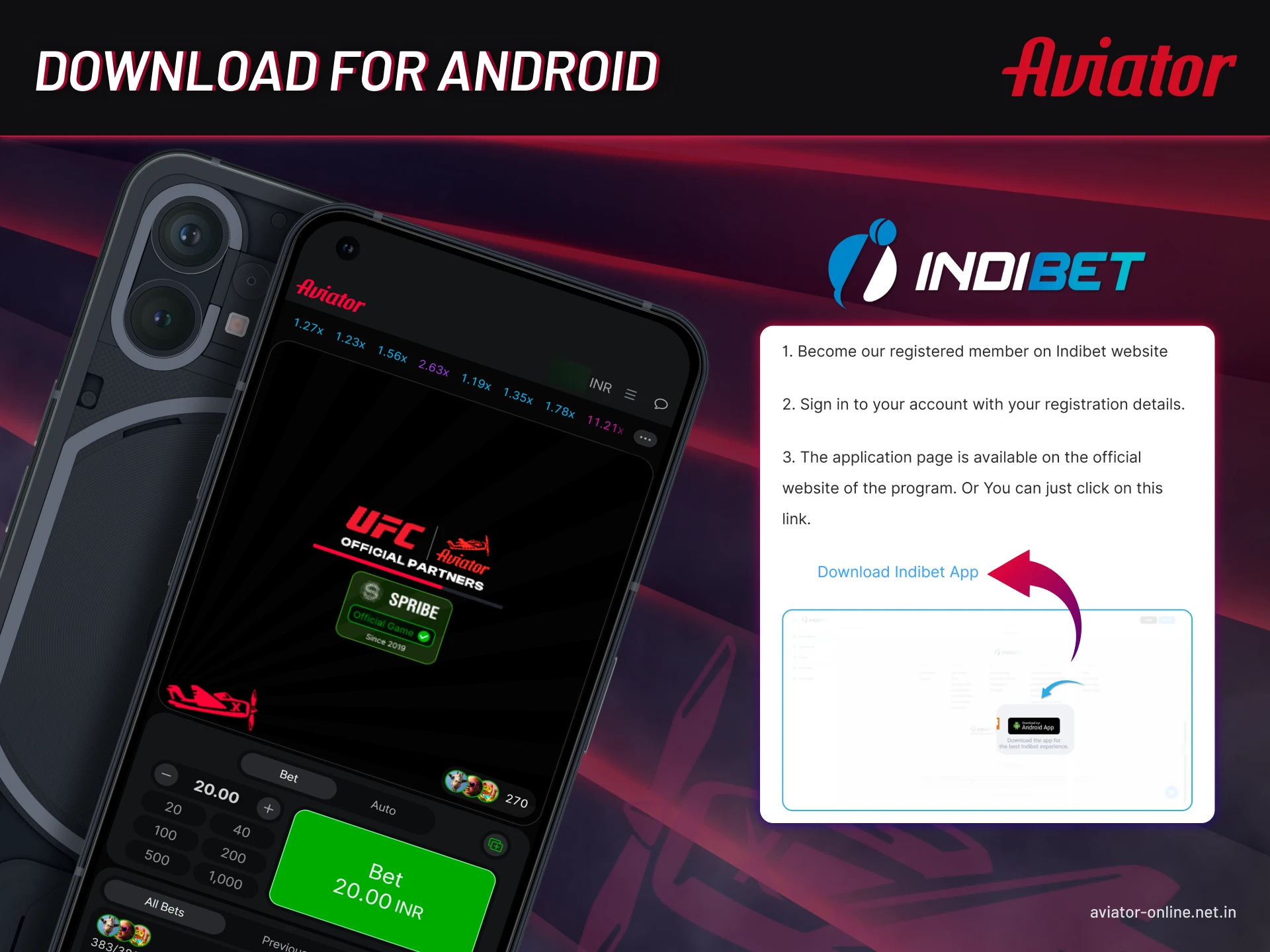 Indibet Aviator game Android APK download guide for Indian players.