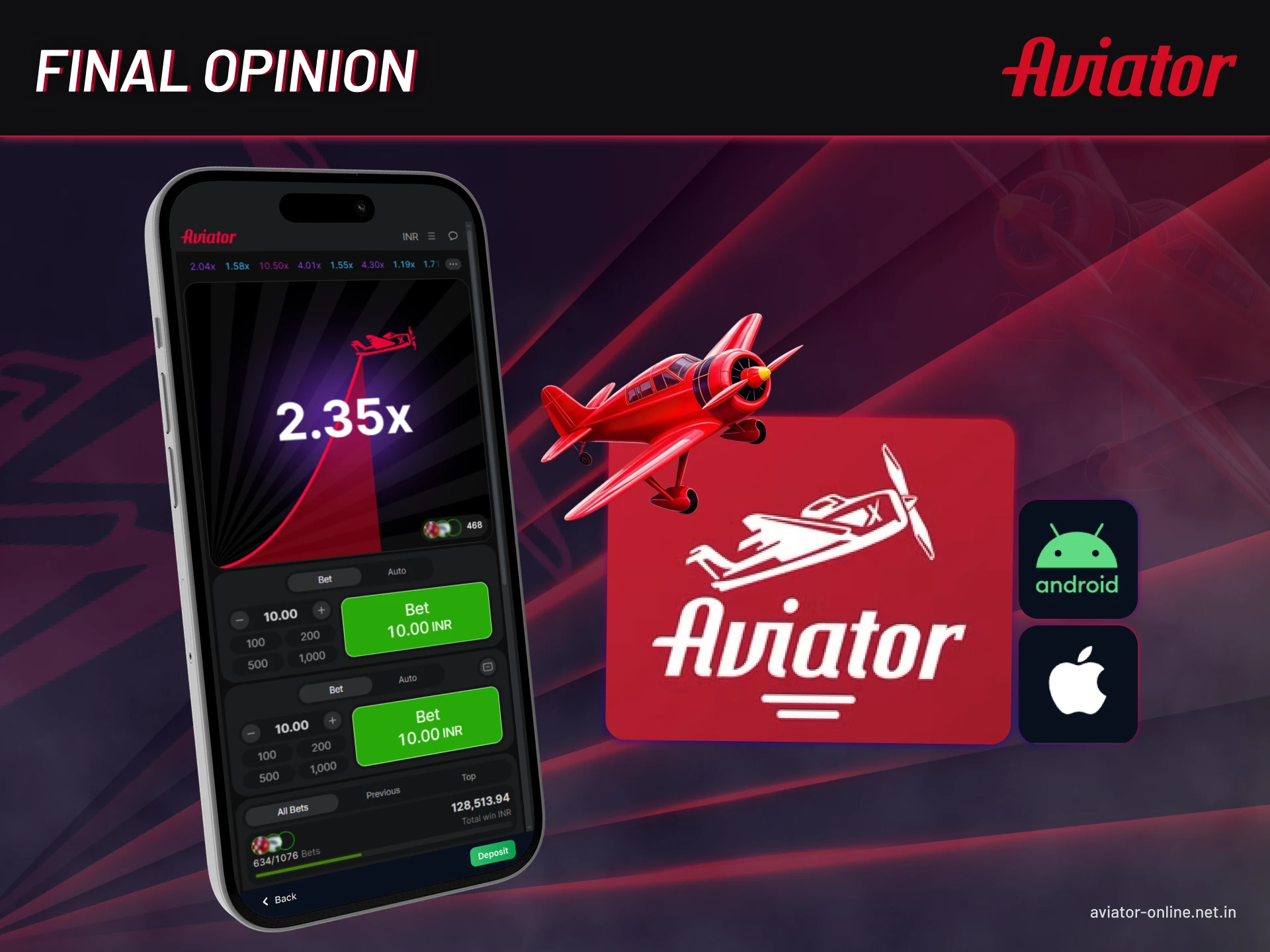 Our final opinion about Aviator game.