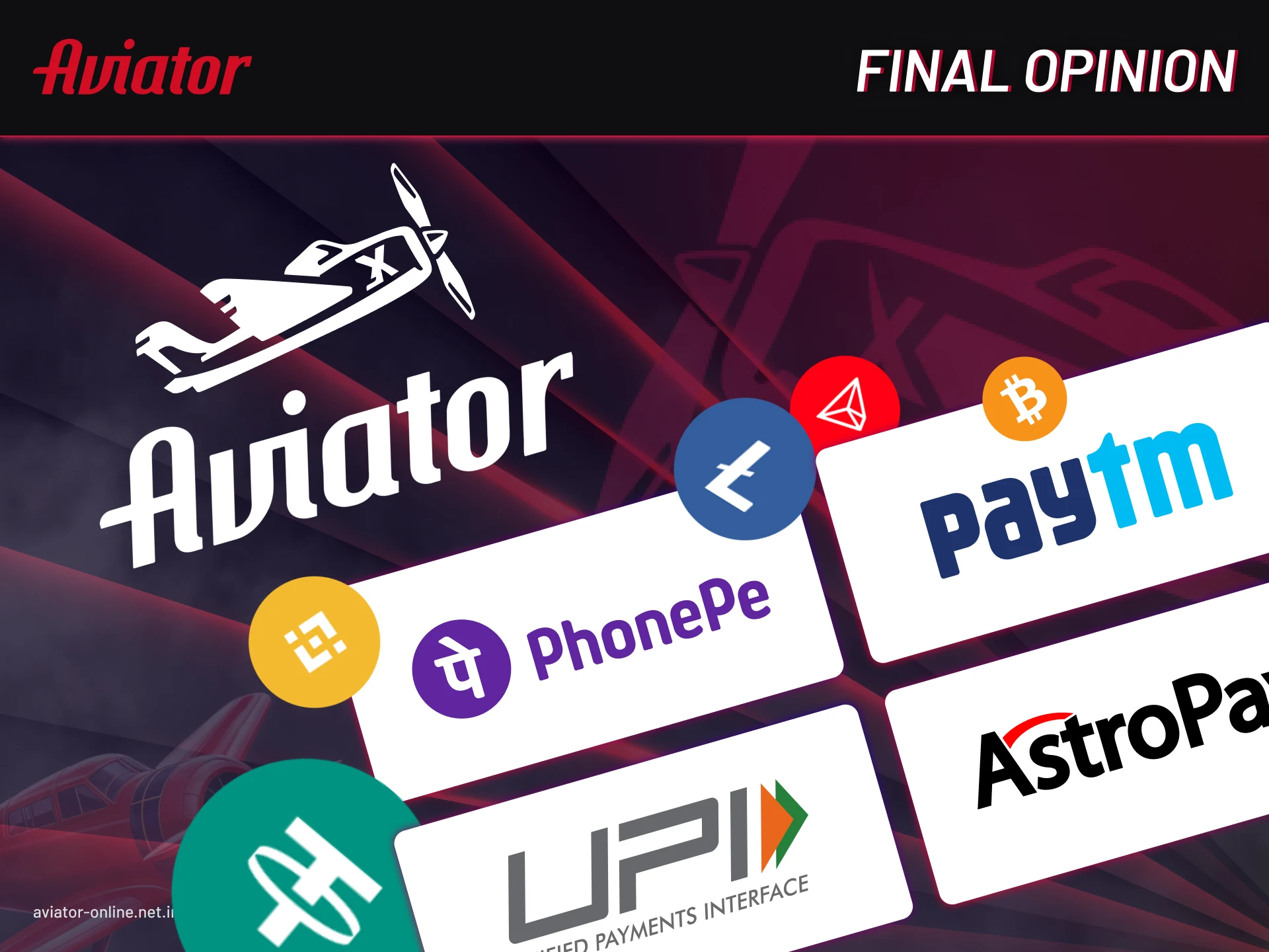 Our final opinion about withdrawal on the Aviator game.