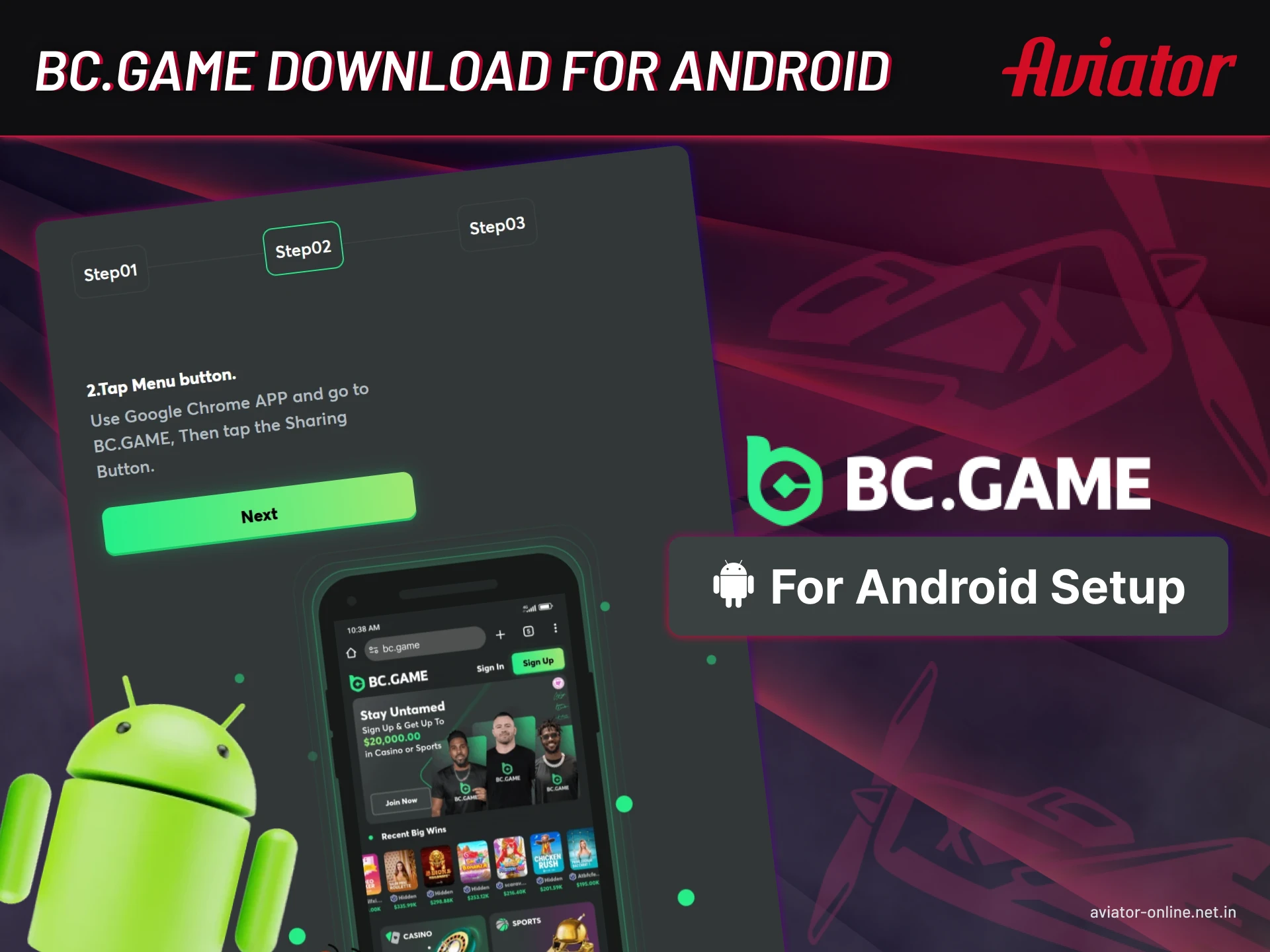 Simple steps to install the BC Game app on your Android device.