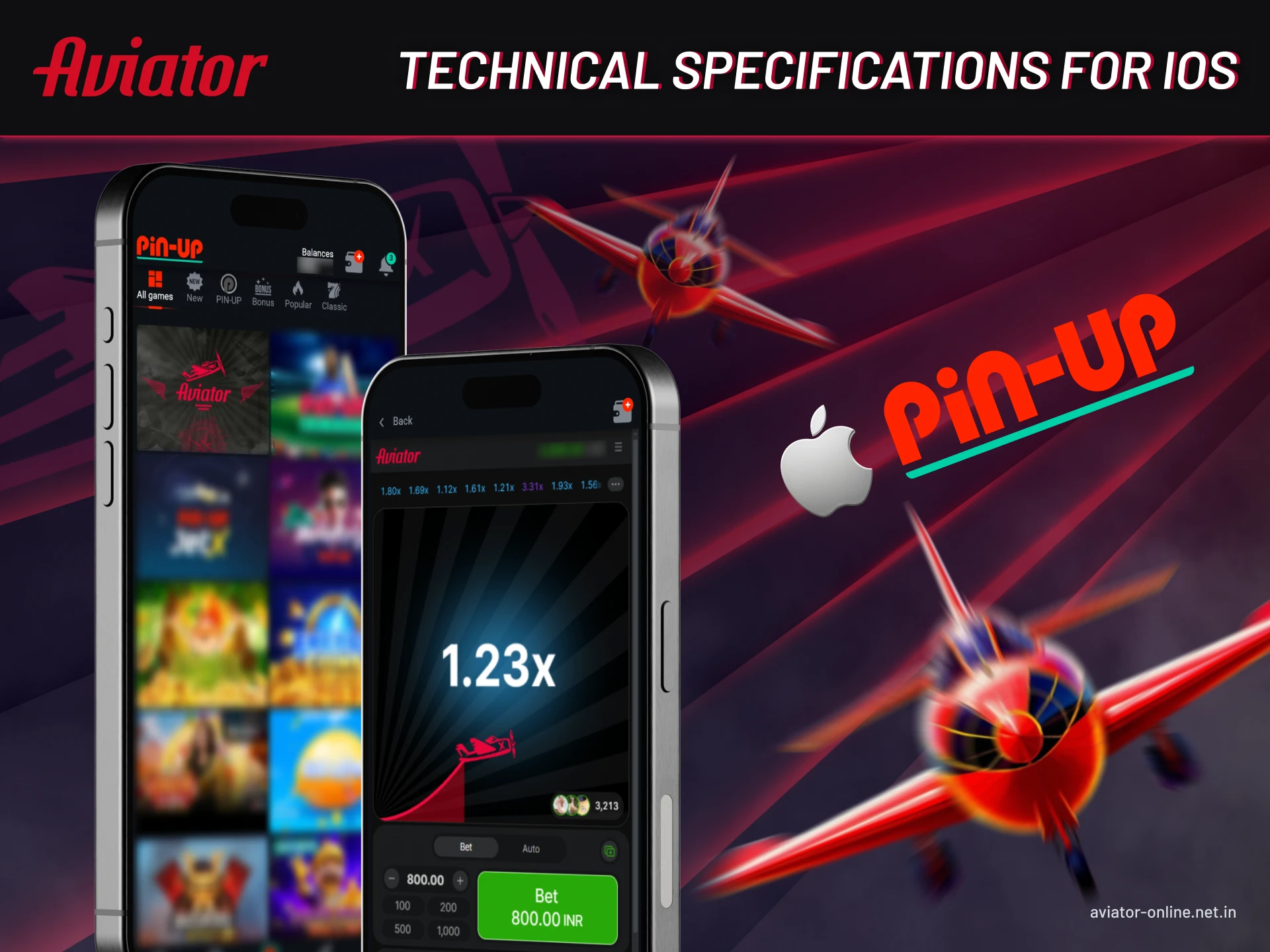 Technical specifications for iOS.
