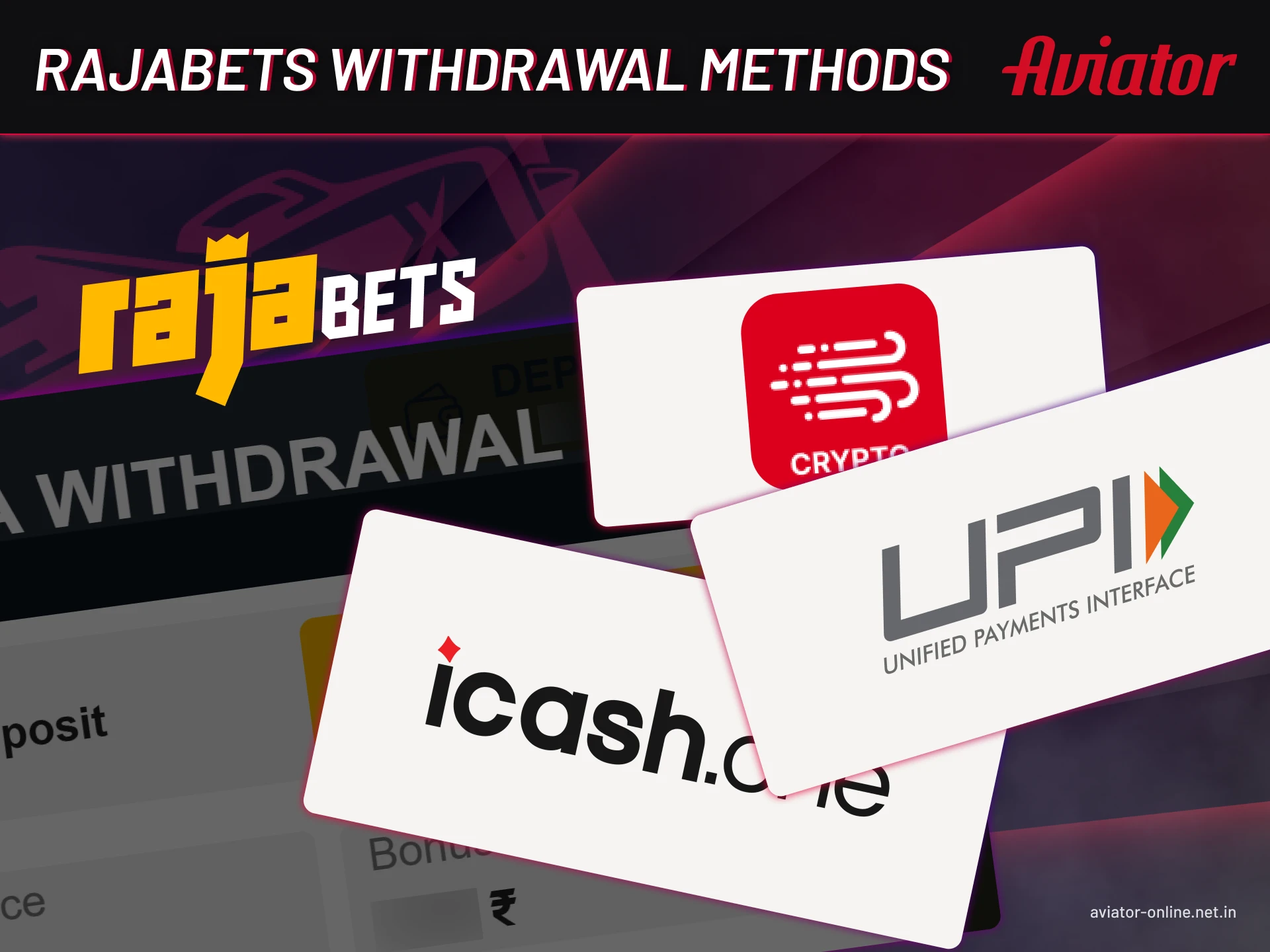 There are many ways to withdraw funds from Rajabets.
