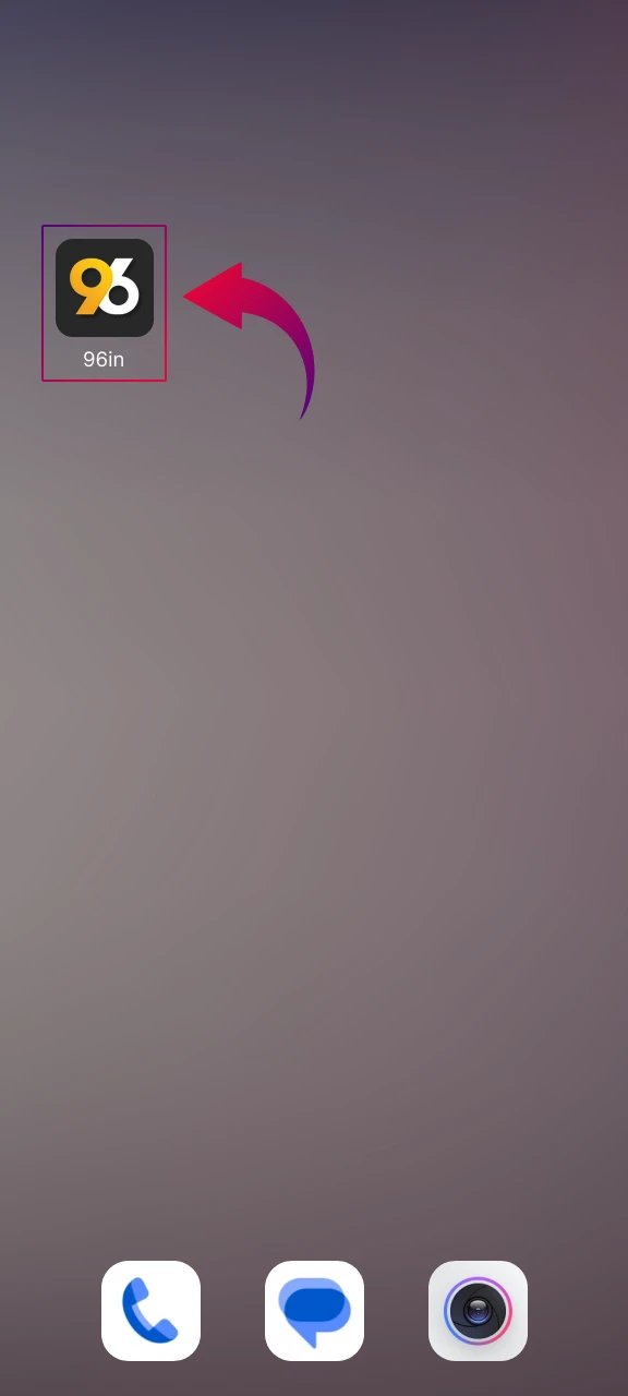 Launch 96In Aviator app on Android after successful installation.