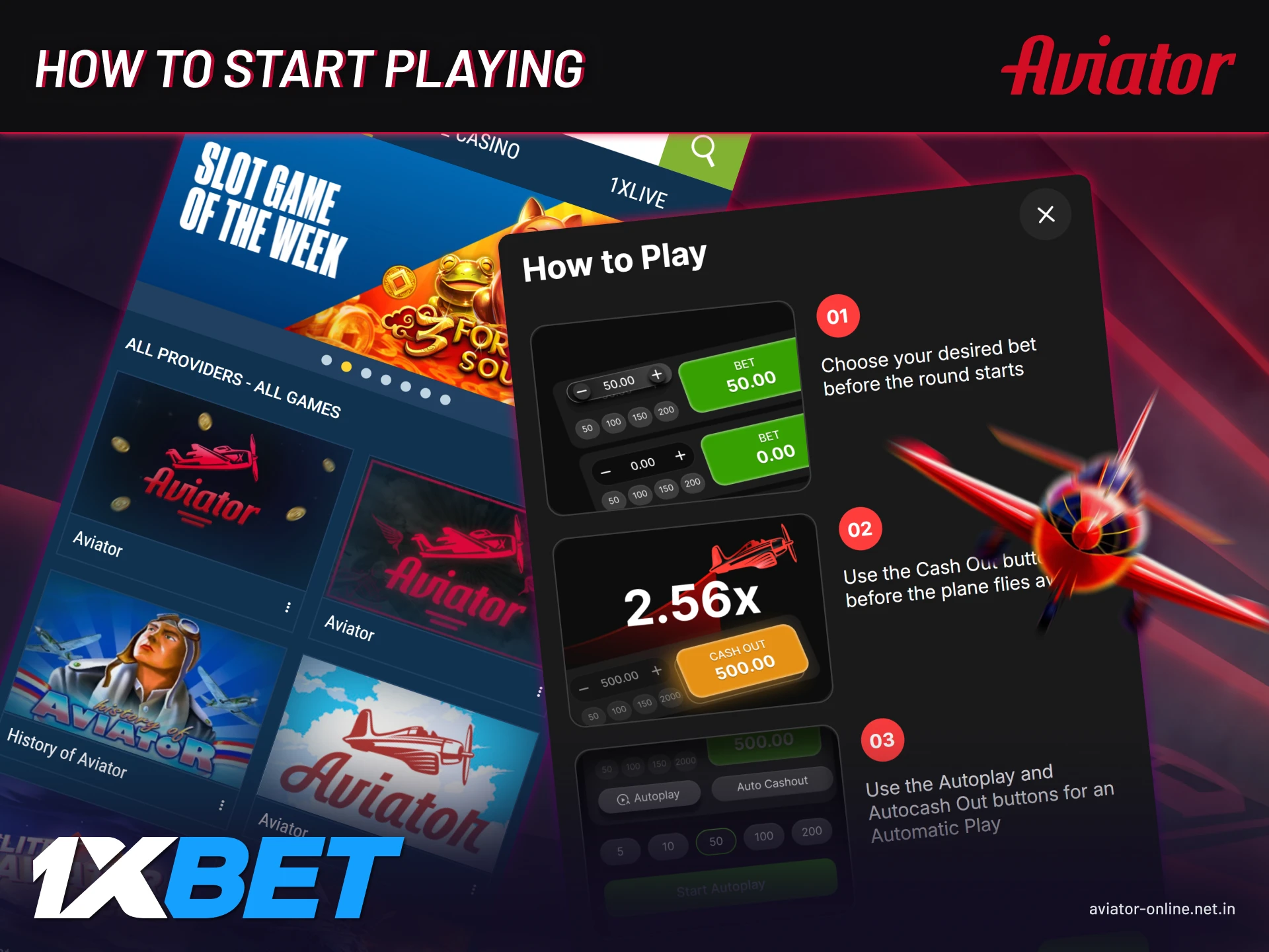 Begin playing Aviator game on 1xBet mobile app for Indian Android and iPhone users.