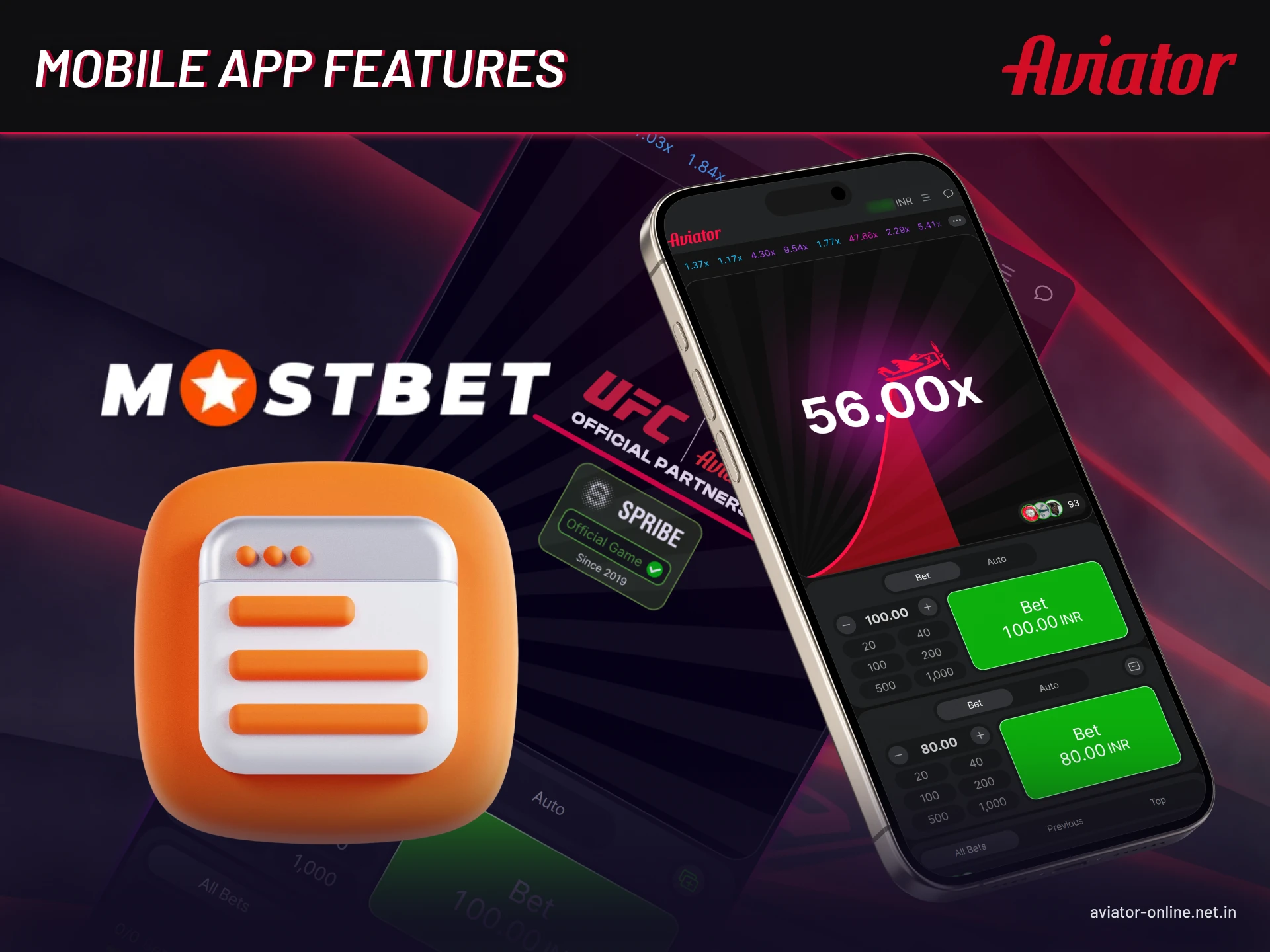 Key features of Mostbet mobile app for Android and iOS.