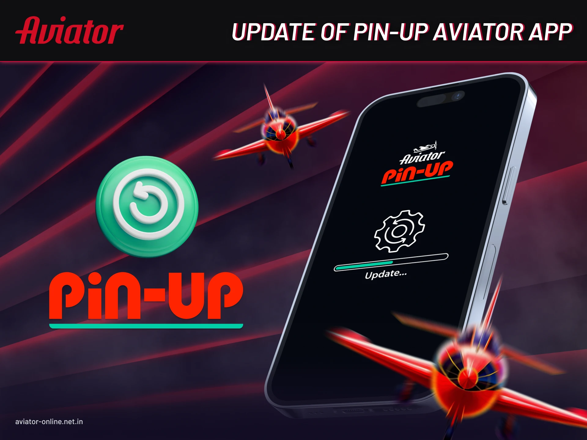 Step-by-step instructions for updating the Pin Up app.